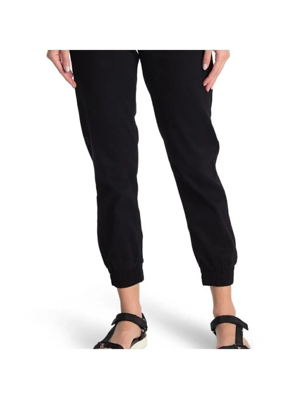 Rdi BNWOT Waffle Joggers NEW Stretch Drawstring Black Pants